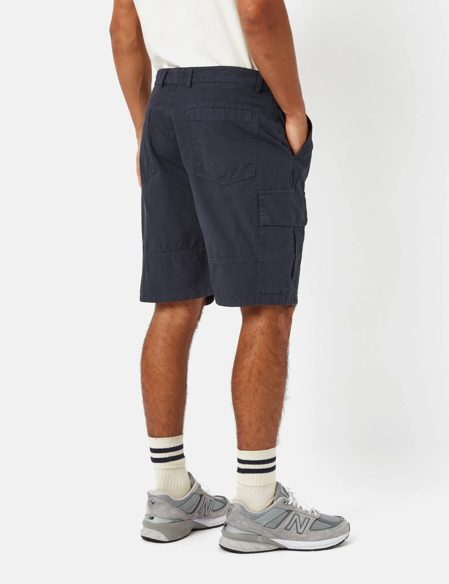 Barbour Essential Ripstop Cargo Shorts - Navy Blue sold by Article London product image thumbnail 4