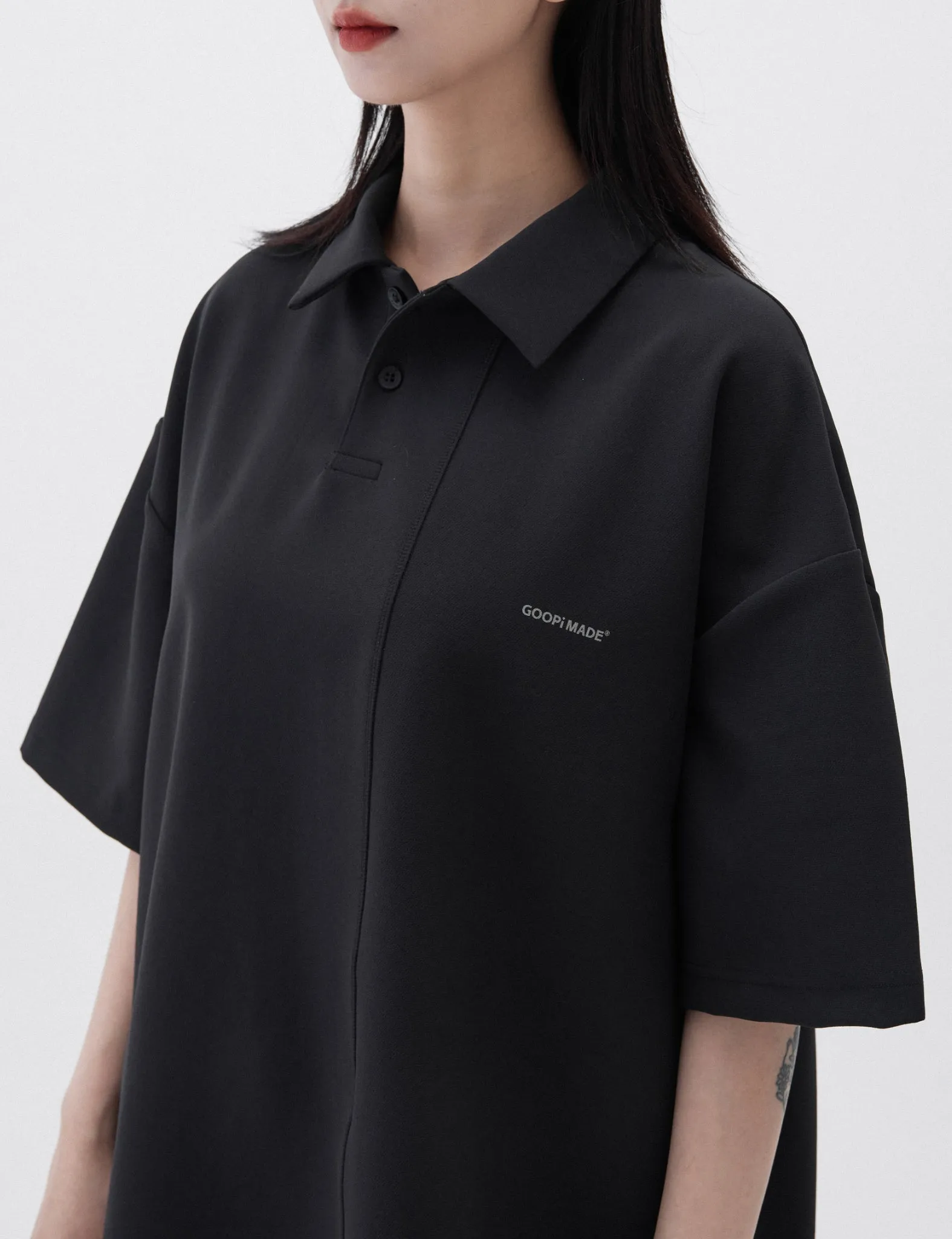 GOOPiMADE GNV-19 SOFTBOX Phase Diagram Polo - Shadow sold by Article London product image thumbnail 2