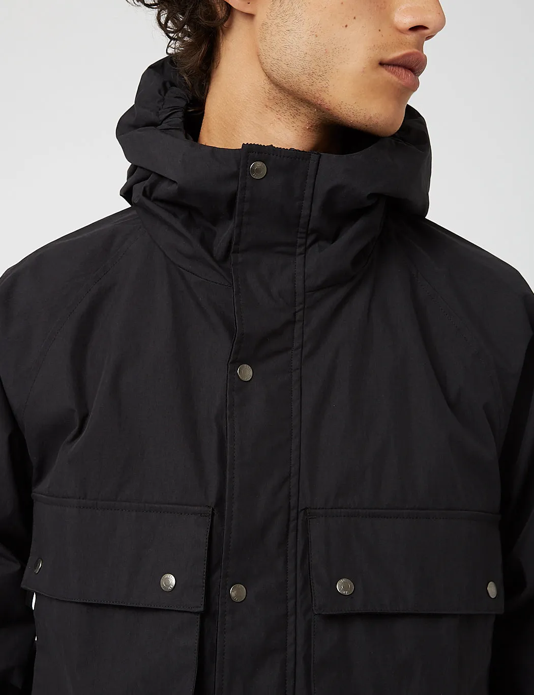 Uniform Bridge Hooded Short Parka - Black sold by Article London product image thumbnail 2