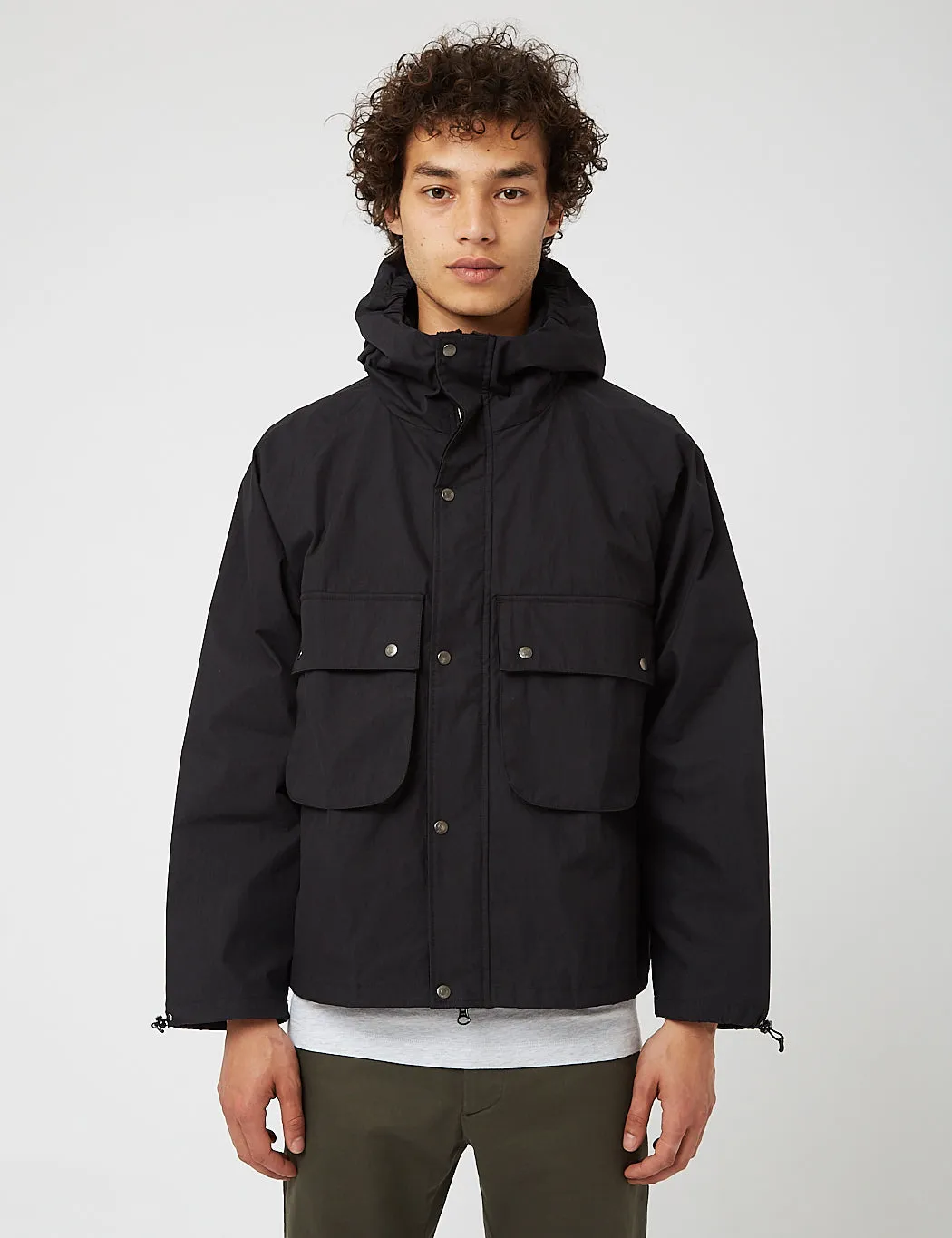 Uniform Bridge Hooded Short Parka - Black sold by Article London