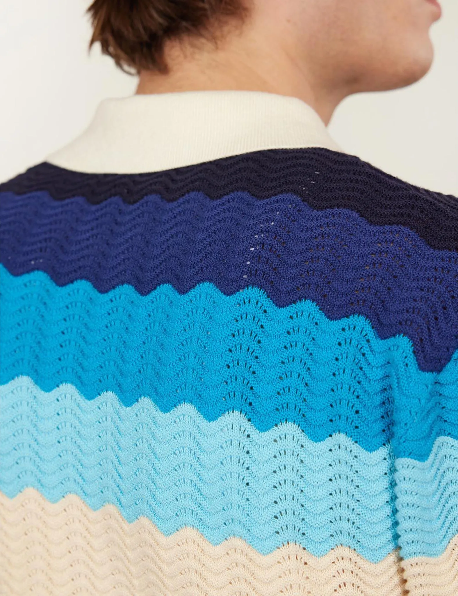 Percival Gum Drop Knitted Shirt (Cotton) - Blue sold by Article London product image thumbnail 2