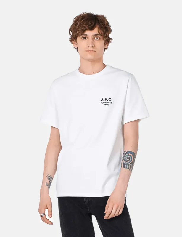 A.P.C. Raymond T-Shirt (Embroidered) - White sold by Article London