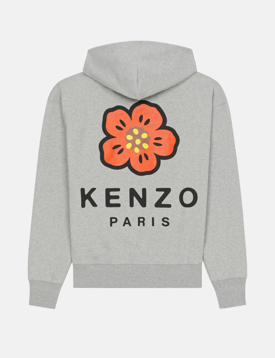 Kenzo 'Boke Flower' Oversized Hooded Sweatshirt - Pearl Grey sold by Article London
