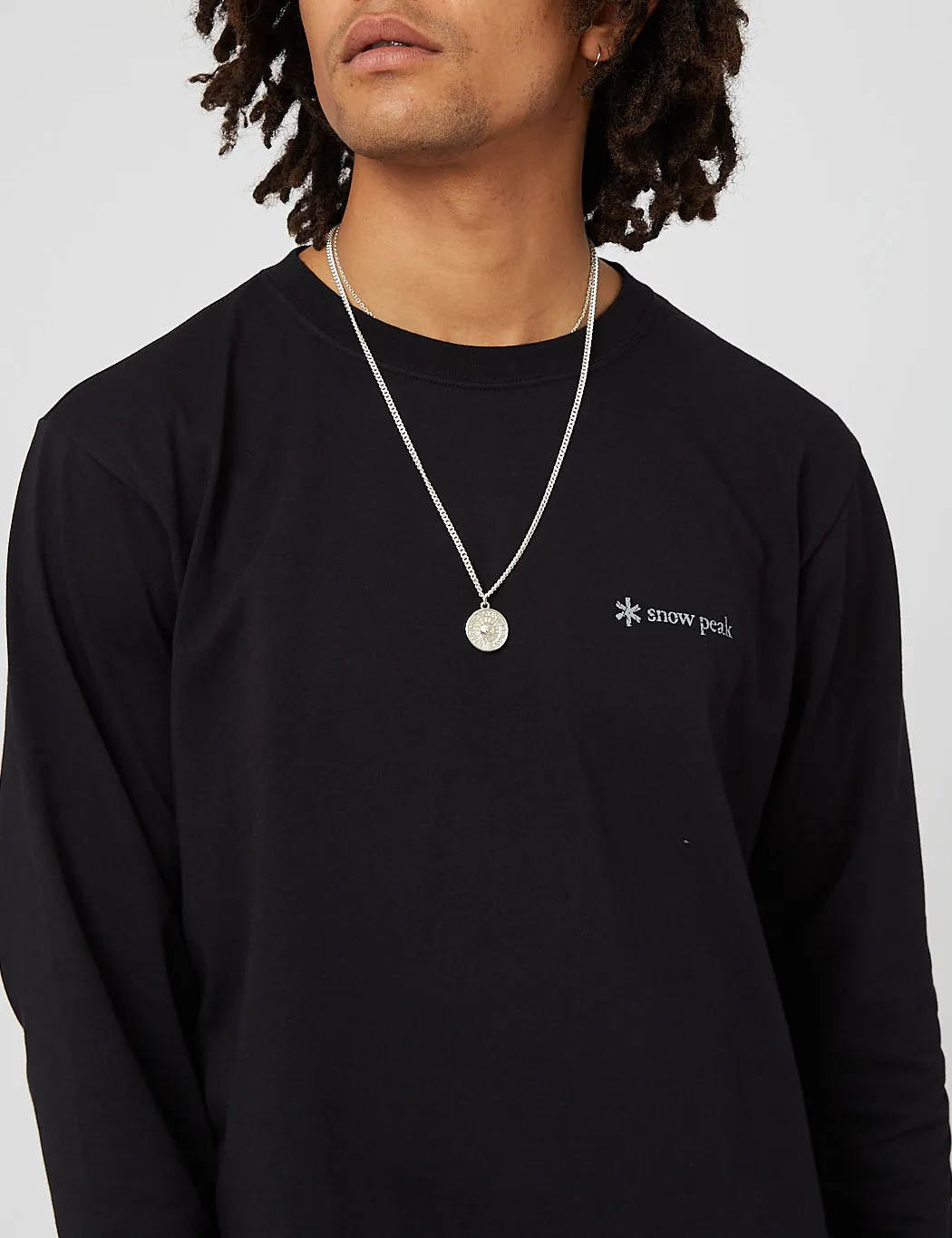 Snow Peak Printed Solid Stake Long Sleeve T-Shirt - Black sold by Article London product image thumbnail 2