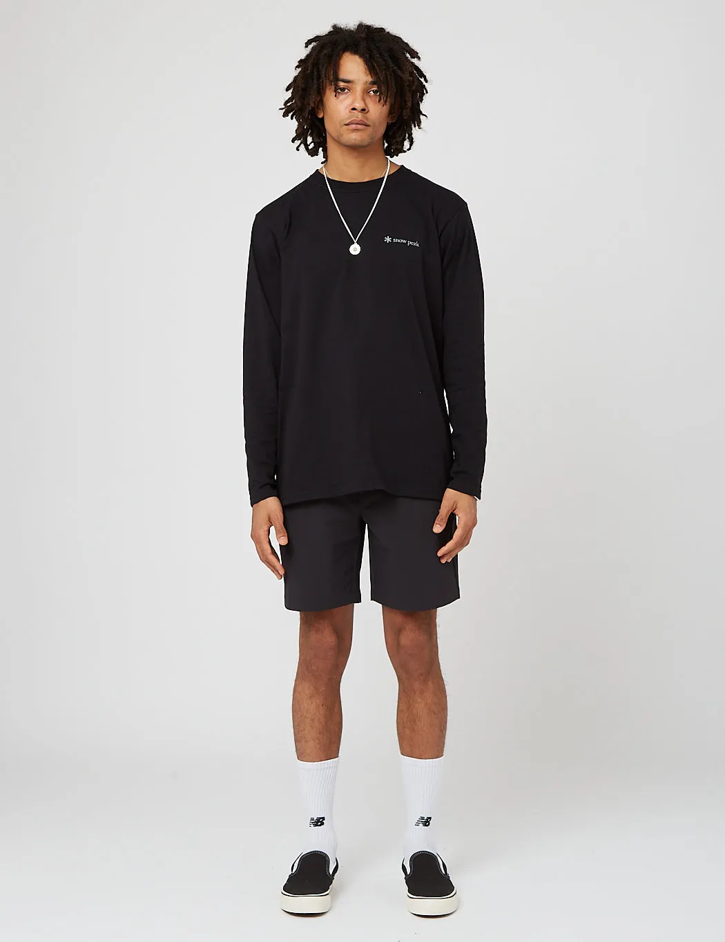 Snow Peak Printed Solid Stake Long Sleeve T-Shirt - Black sold by Article London product image thumbnail 4