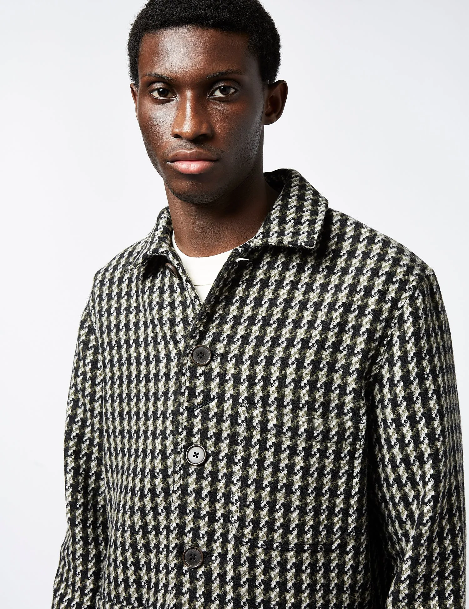 Universal Works Bakers V3 Chore Jacket (Tweed) - Olive Green sold by Article London product image thumbnail 2