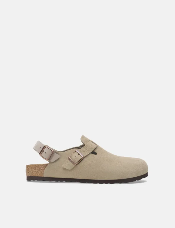 Birkenstock Tokio Mules (Regular) - Taupe sold by Article London