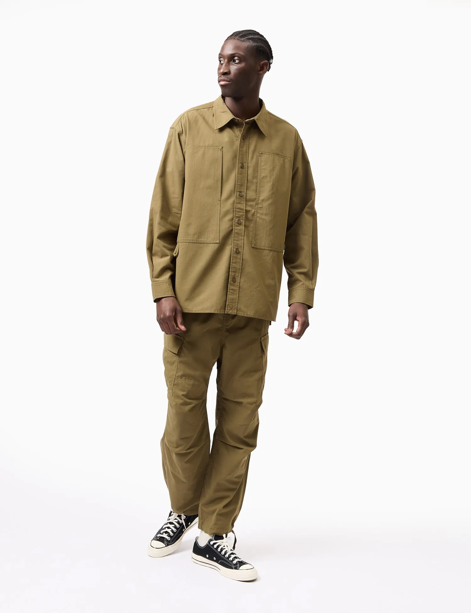 Snow Peak Takibi Light Ripstop Long Sleeve Shirt - Khaki sold by Article London product image thumbnail 3
