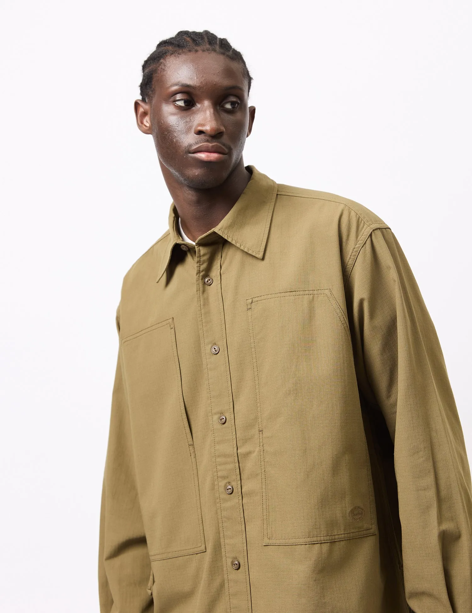 Snow Peak Takibi Light Ripstop Long Sleeve Shirt - Khaki sold by Article London product image thumbnail 2