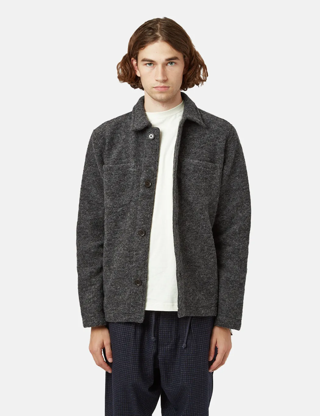 Universal Works Lumber Jacket - Charcoal Grey sold by Article London product image thumbnail 4
