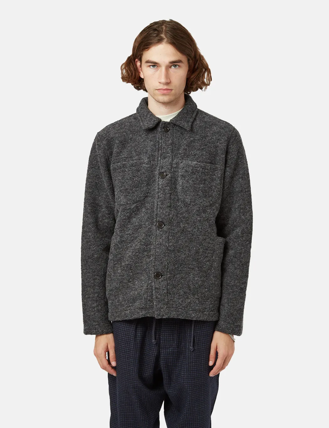 Universal Works Lumber Jacket - Charcoal Grey sold by Article London