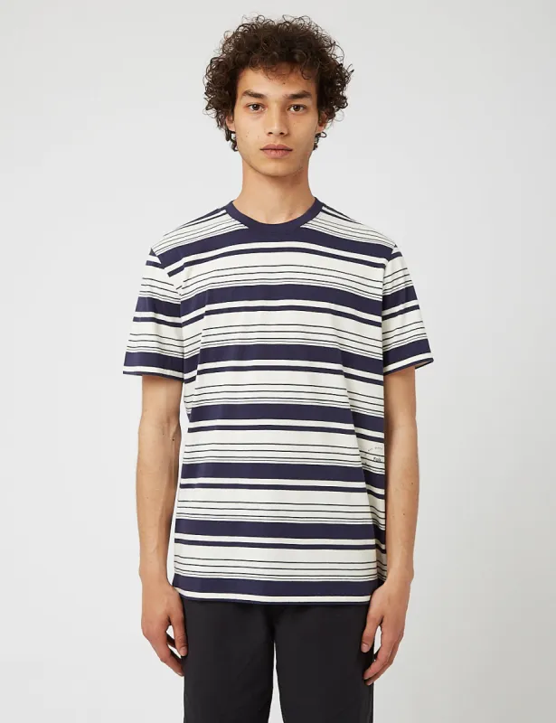 Folk Standard Stripe T-Shirt - Midnight sold by Article London