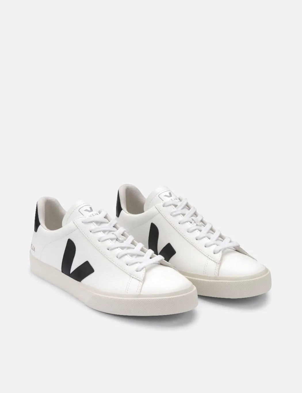 Womens Veja Campo Trainers (Chrome Free Leather) - White/Black sold by Article London product image thumbnail 3