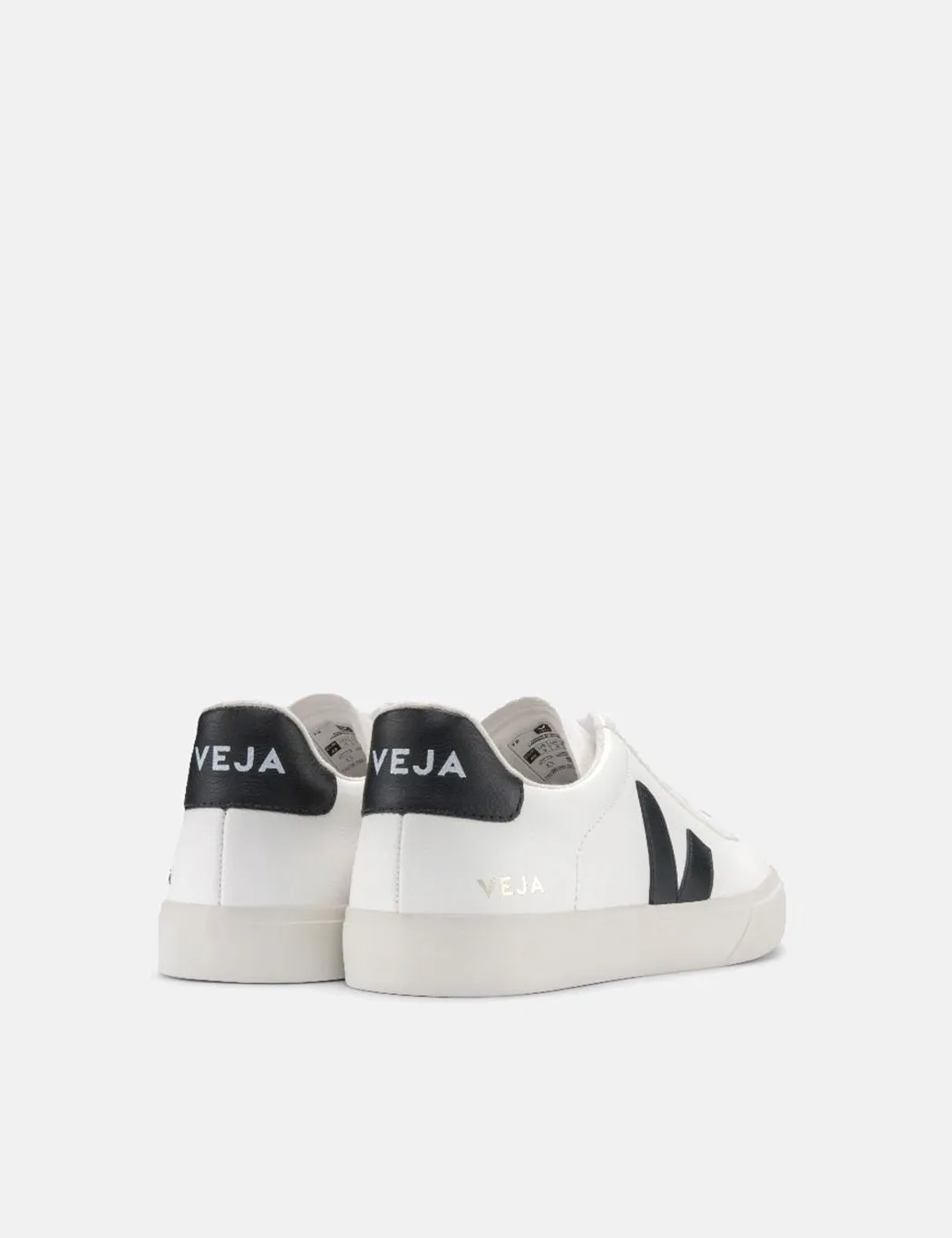 Womens Veja Campo Trainers (Chrome Free Leather) - White/Black sold by Article London product image thumbnail 2