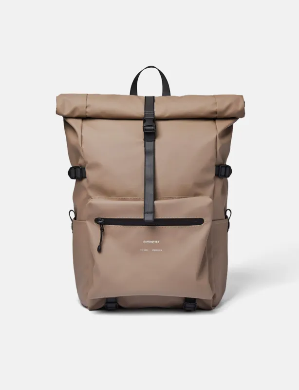 Sandqvist Ruben 2.0 Rolltop Backpack - Fossil Grey sold by Article London