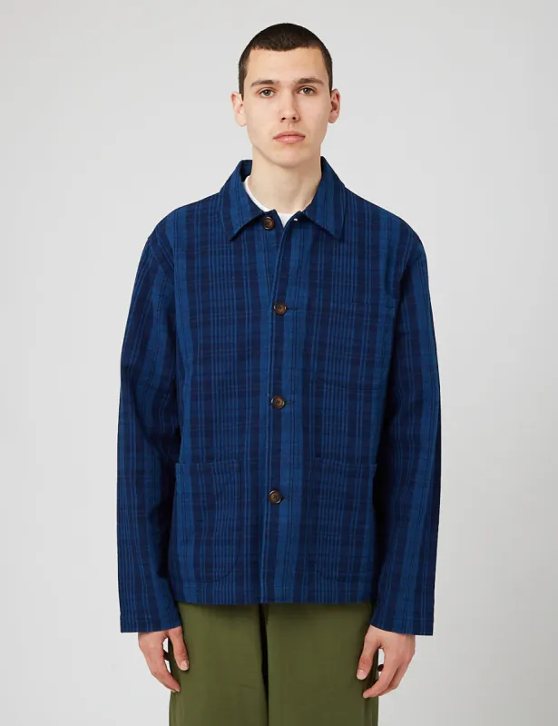 Universal Works Field Jacket - Indigo Blue sold by Article London