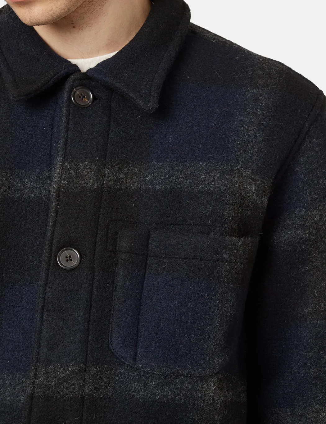 Universal Works Field Jacket - Black/Grey sold by Article London product image thumbnail 2