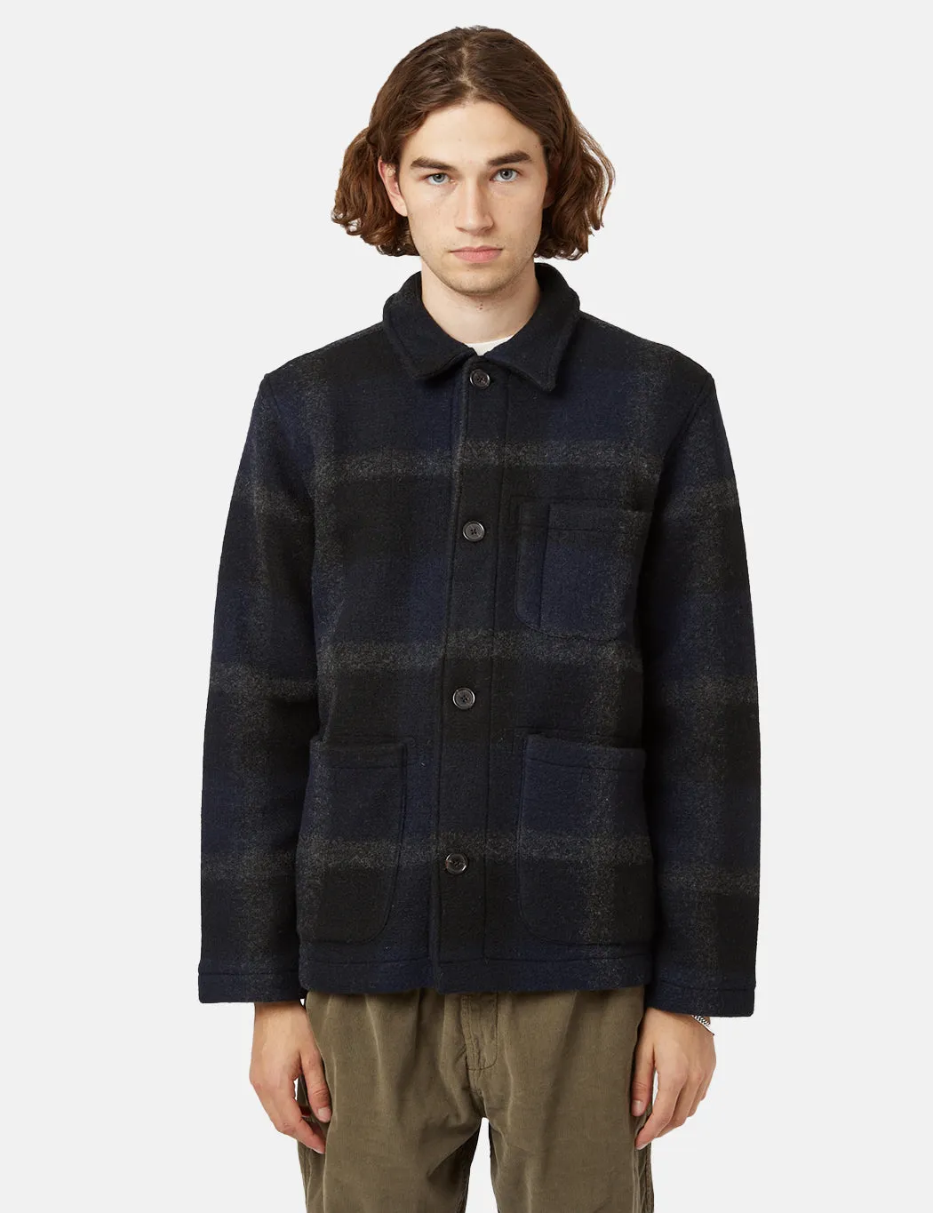 Universal Works Field Jacket - Black/Grey sold by Article London