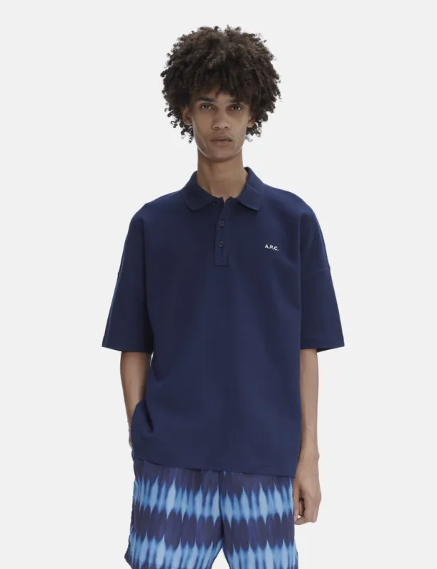 A.P.C. Antoine Polo Shirt - Marine Blue sold by Article London