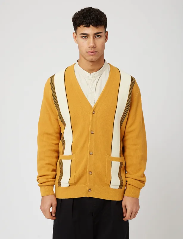 Beams Plus Cardigan (Stripe) - Mustard sold by Article London