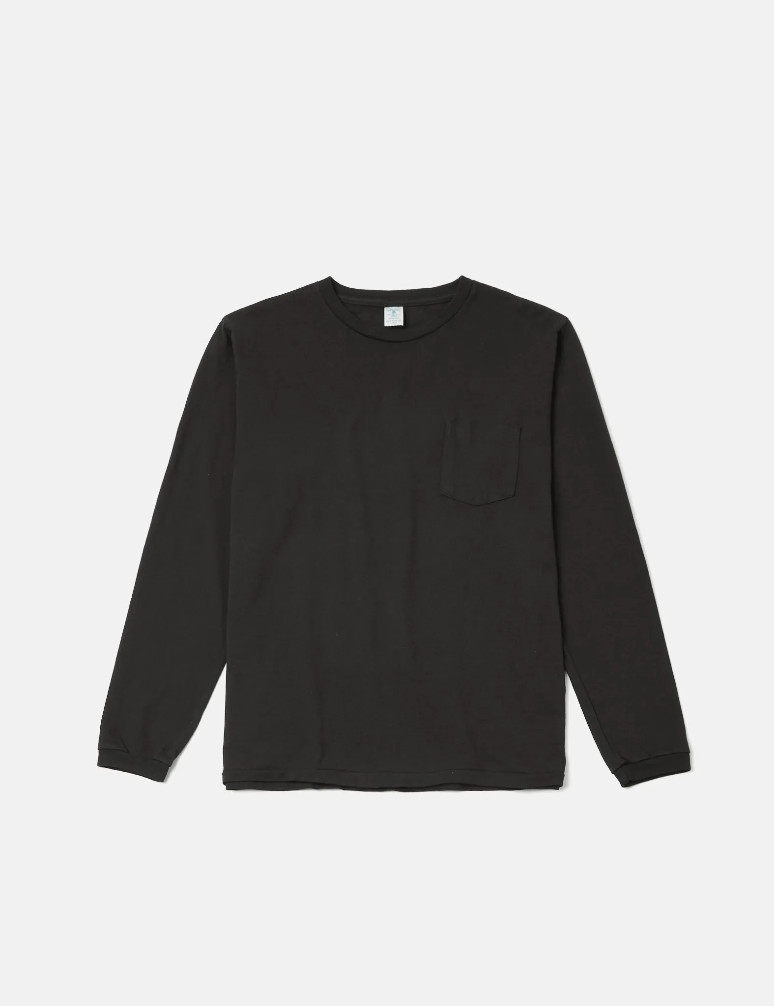 Velva Sheen USA Made Pocket Long Sleeve T-Shirt - Black sold by Article London product image thumbnail 5
