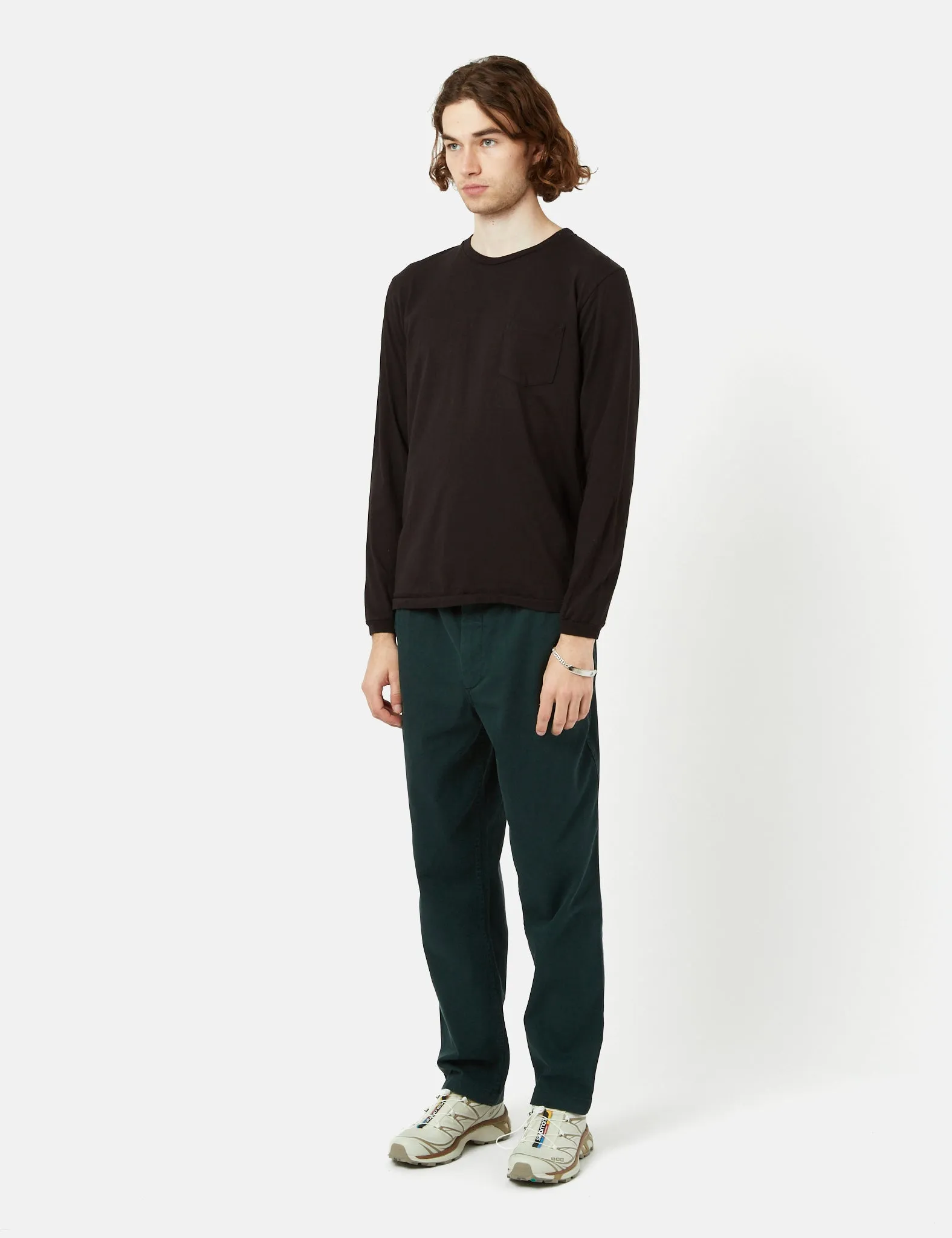 Velva Sheen USA Made Pocket Long Sleeve T-Shirt - Black sold by Article London product image thumbnail 3