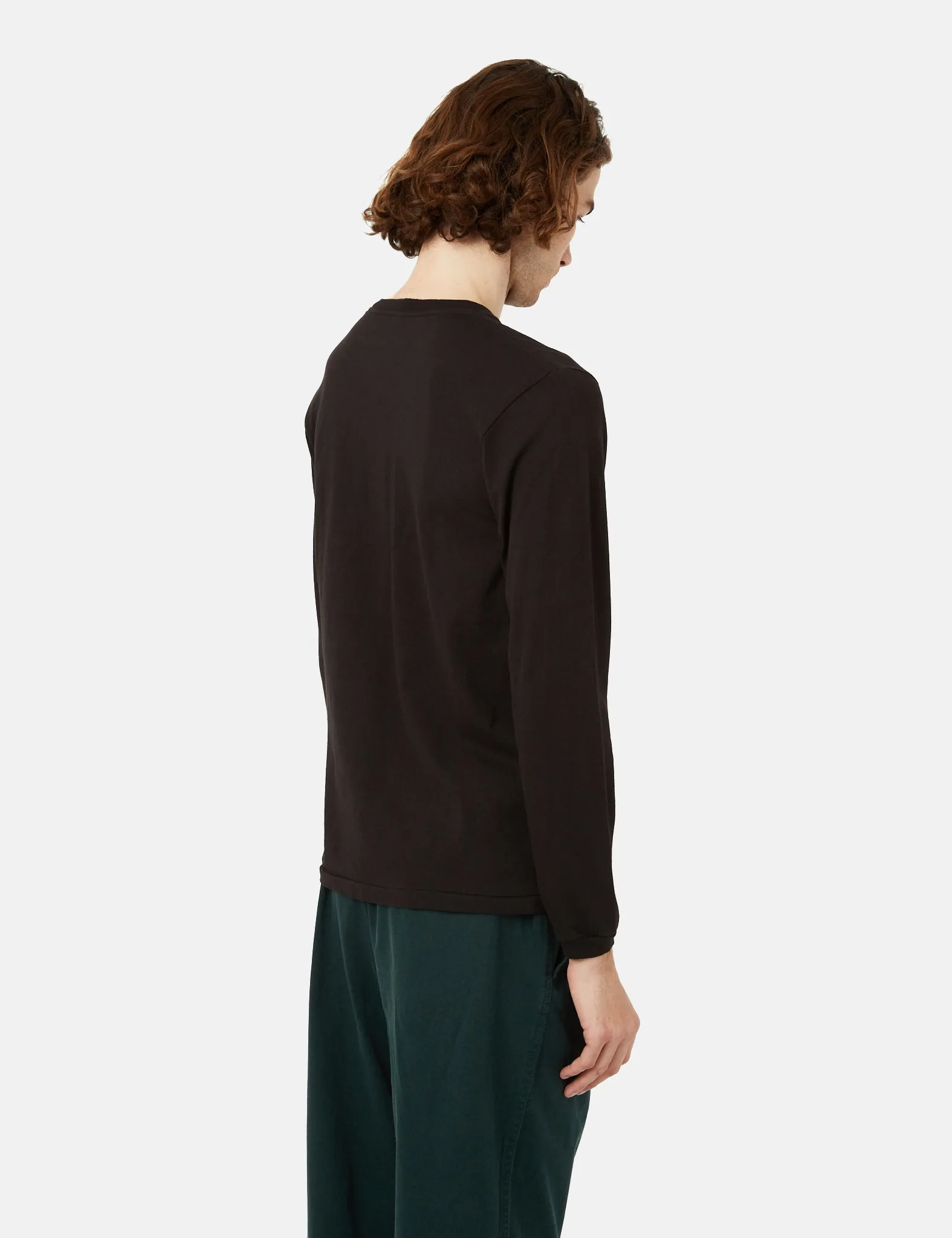 Velva Sheen USA Made Pocket Long Sleeve T-Shirt - Black sold by Article London product image thumbnail 4