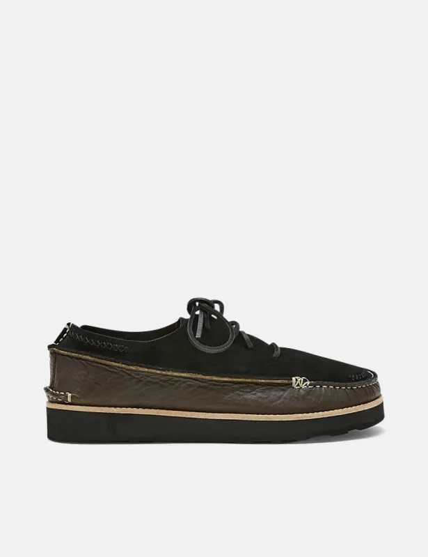 Yogi x Universal Works Finn Suede/Tumbled Leather - Black/Khaki sold by Article London