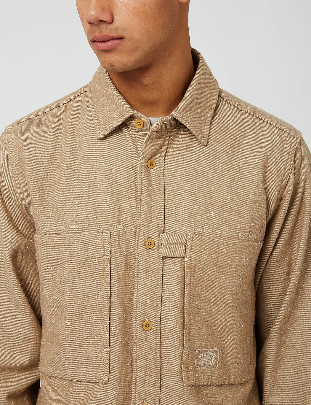 Snow Peak Camping Flannel Utility Shirt - Brown sold by Article London product image thumbnail 3