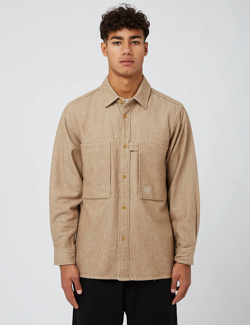 Snow Peak Camping Flannel Utility Shirt - Brown sold by Article London