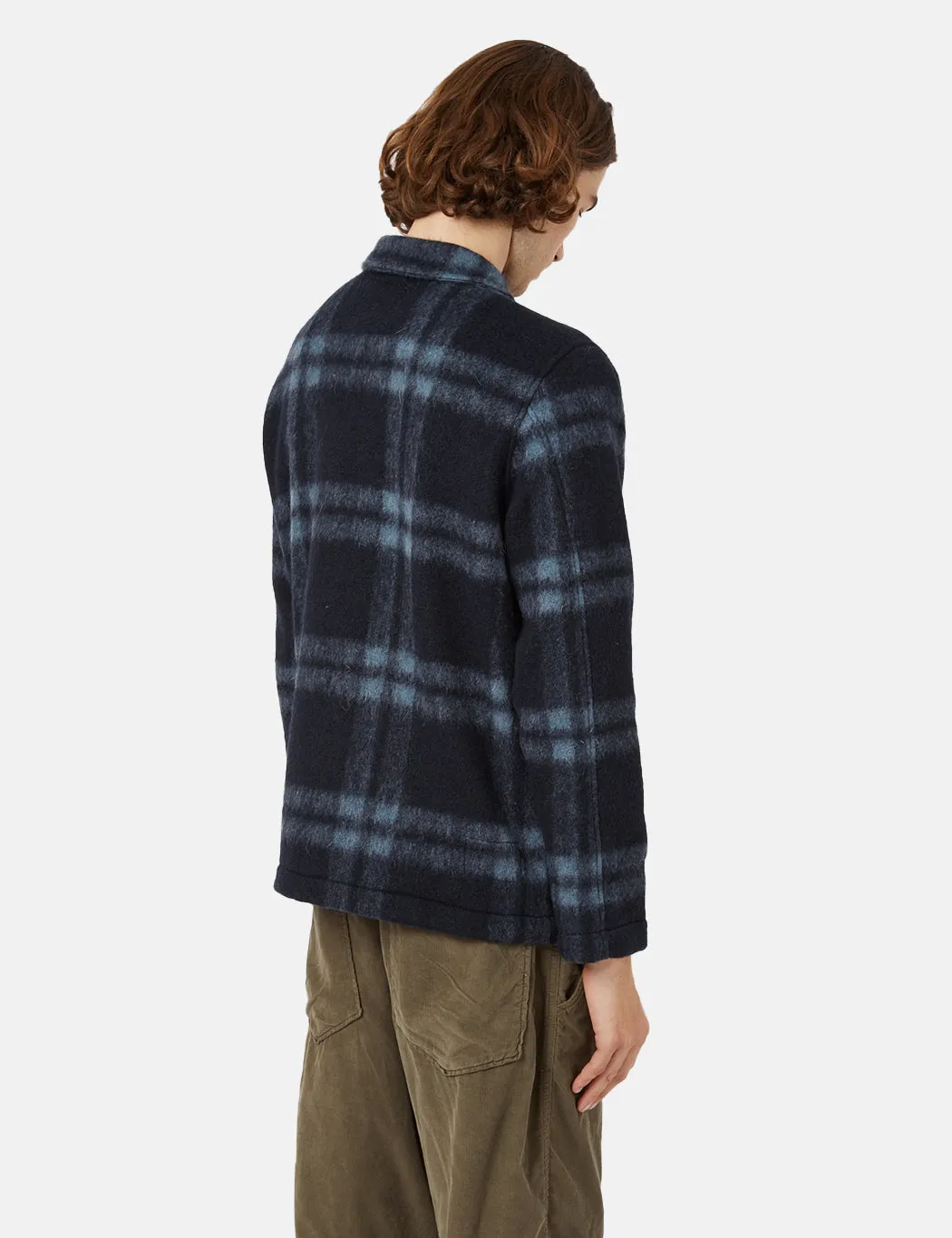 Universal Works Field Jacket (Fleece) - Navy Blue sold by Article London product image thumbnail 3