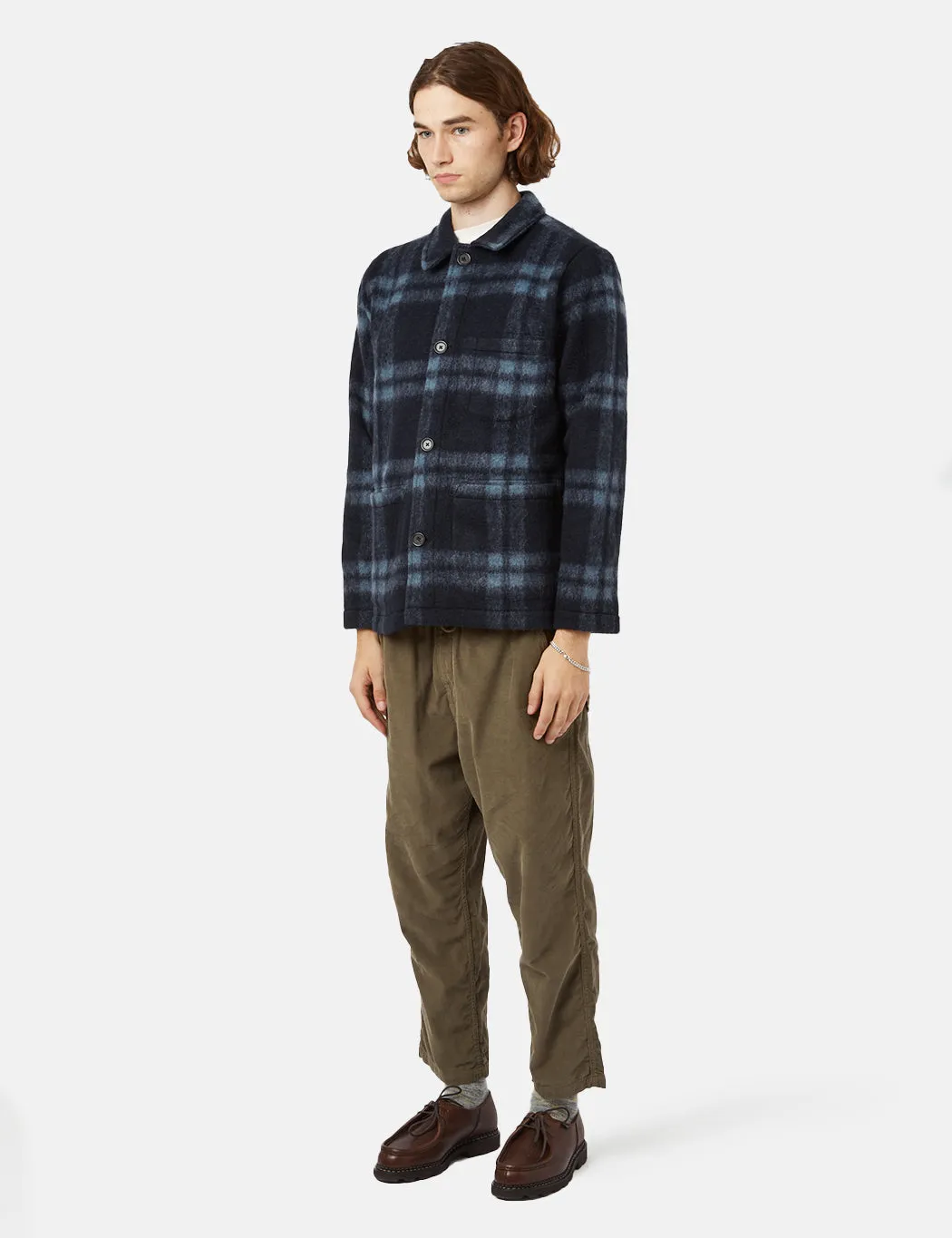 Universal Works Field Jacket (Fleece) - Navy Blue sold by Article London product image thumbnail 5