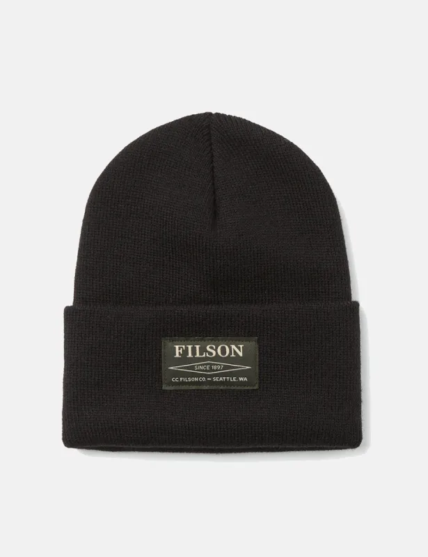 Filson Acrylic Watch Cap - Black sold by Article London