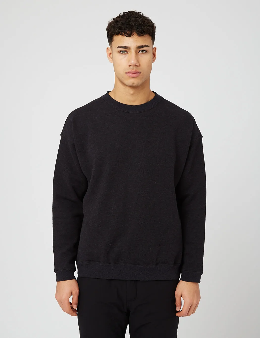 Snow Peak Recycled Cotton Crewneck Sweatshirt - Black sold by Article London