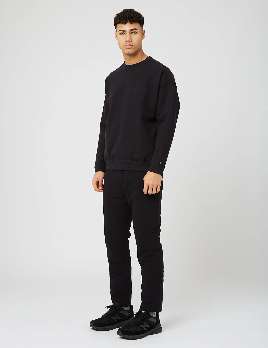 Snow Peak Recycled Cotton Crewneck Sweatshirt - Black sold by Article London product image thumbnail 4