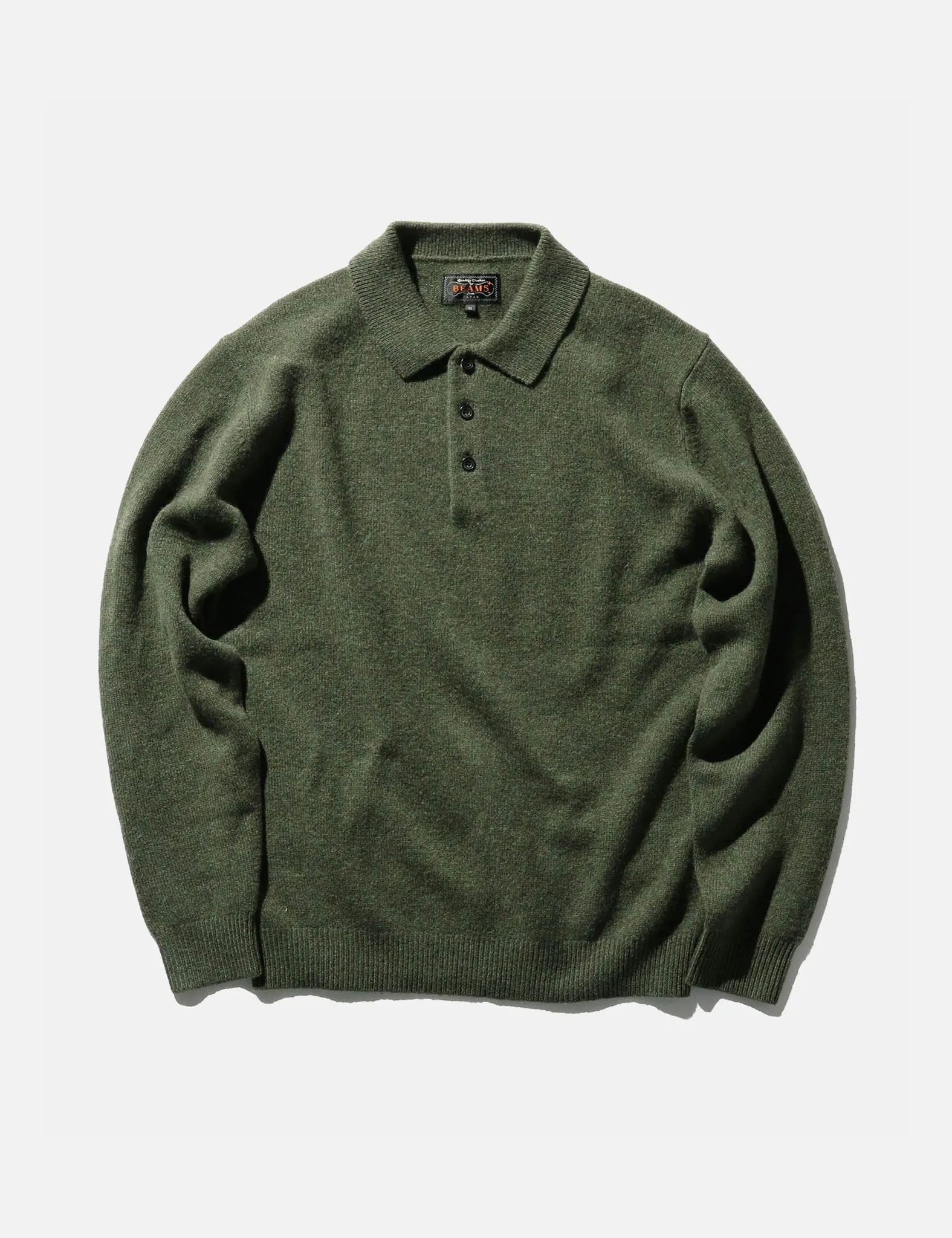 Beams Plus Knit Polo 9G - Green sold by Article London product image thumbnail 5