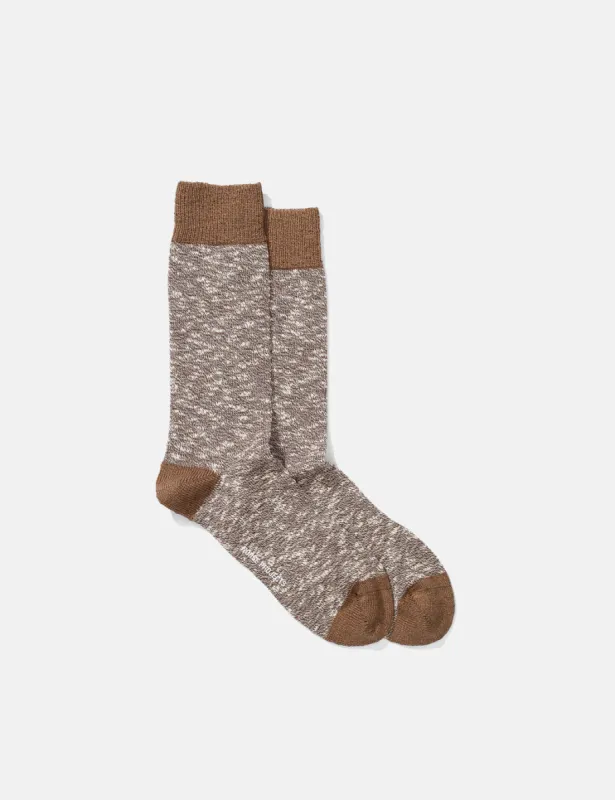 Norse Projects Ebbe Slub Socks - Truffle made by Norse Projects