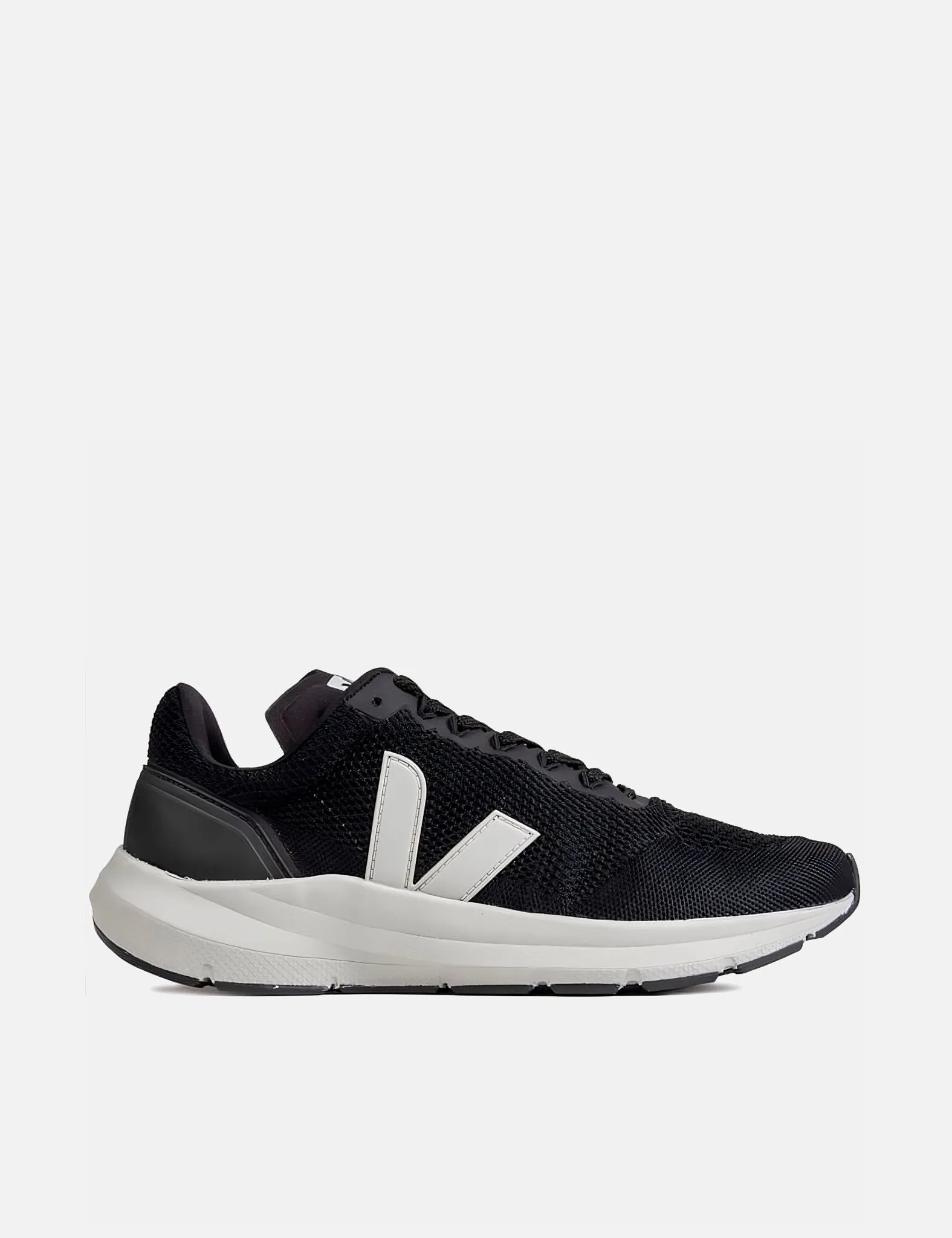 Veja Marlin V-Knit Trainers - Black/Oxford Grey sold by Article London