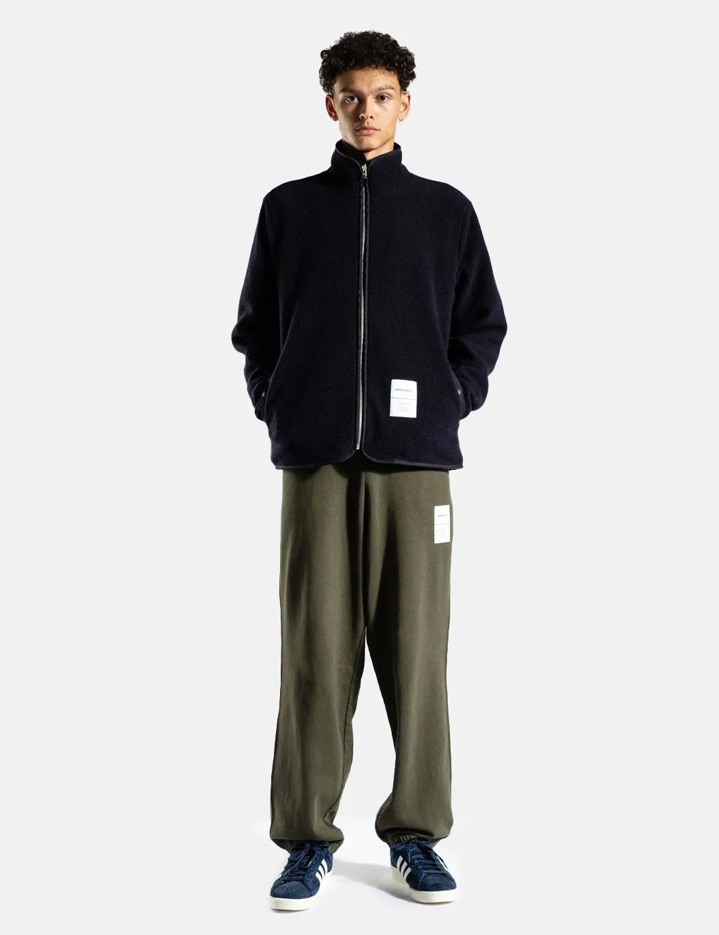 Norse Projects Frederik Tab Series Fleece Jacket - Dark Navy Blue sold by Article London product image thumbnail 2