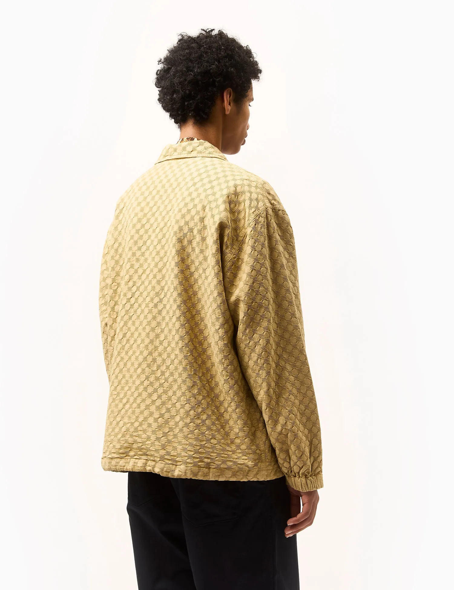 Universal Works Head Coach Jacket (Dot Waffle) - Camel sold by Article London product image thumbnail 4