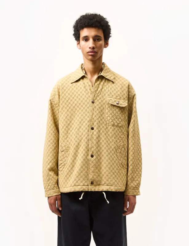 Universal Works Head Coach Jacket (Dot Waffle) - Camel sold by Article London