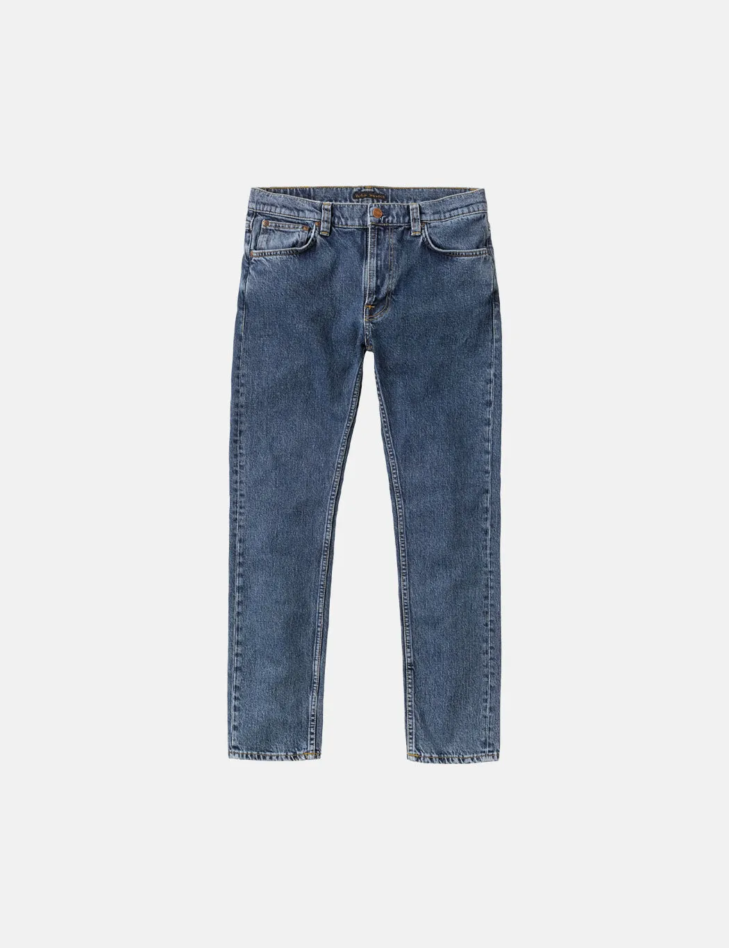 Nudie Lean Dean Jeans (Slim) - Plain Stone Blue sold by Article London product image thumbnail 5