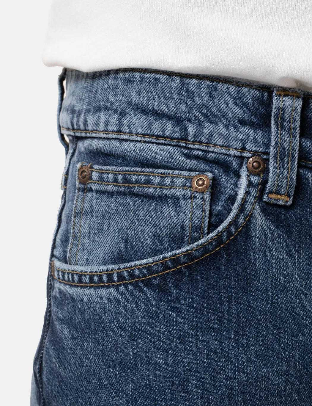 Nudie Lean Dean Jeans (Slim) - Plain Stone Blue sold by Article London product image thumbnail 4