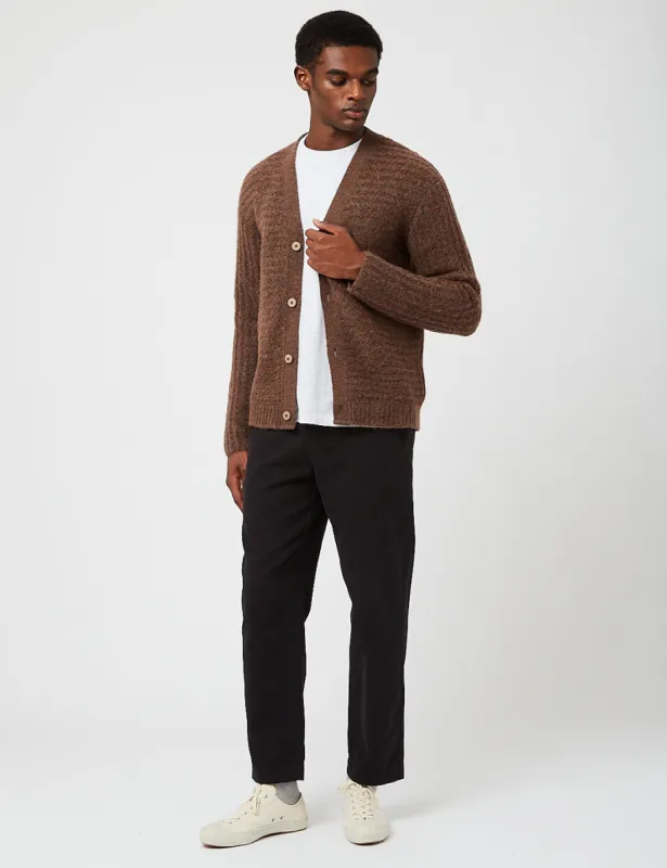 Folk Signal Cardigan - Dark Multi Brown sold by Article London
