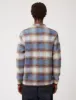Universal Works Cardigan (Checked Wool Fleece) - Blue/Brown sold by Article London