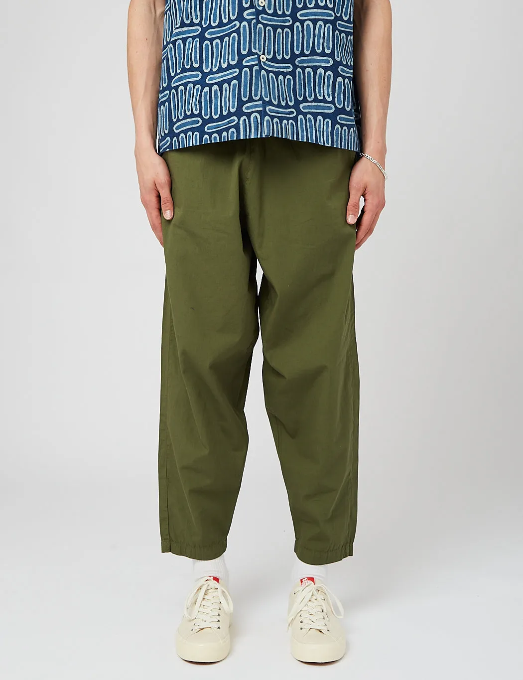 Universal Works Braga Pant - Dark Olive Green sold by Article London