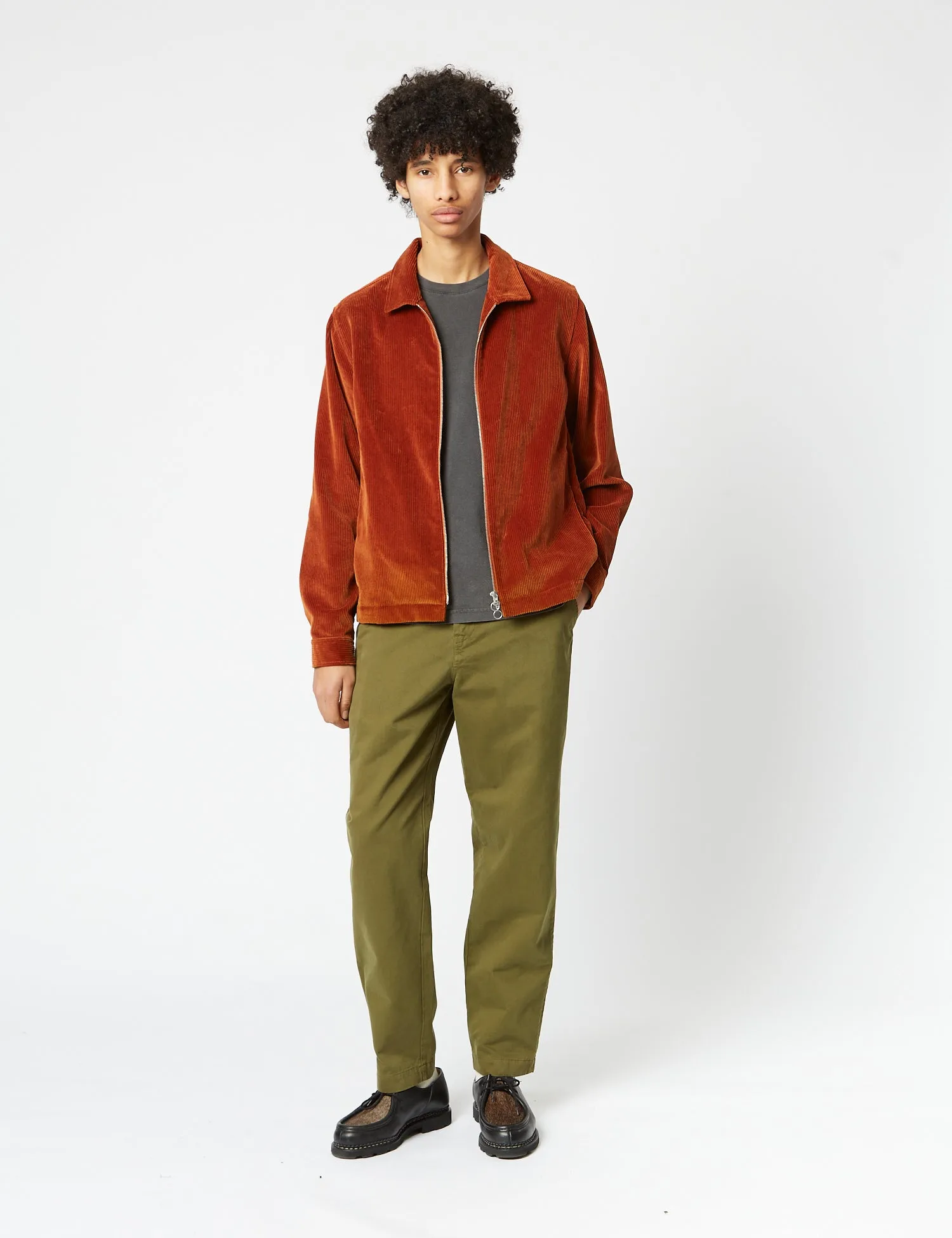 Bhode Everyday Pant Italian Cotton (Relaxed, Straight) - Olive Green sold by Article London product image thumbnail 3