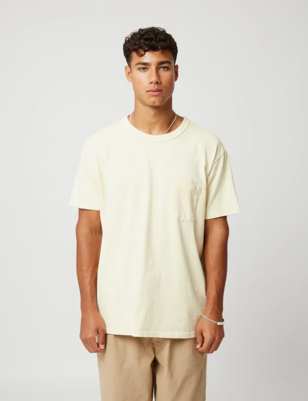 Velva Sheen Pigment Dyed USA Made Pocket T-Shirt - Yellow sold by Article London