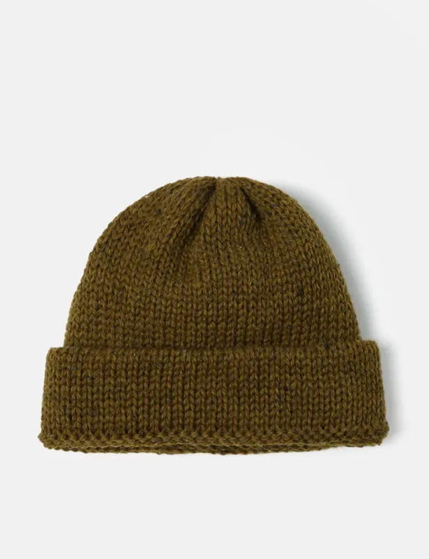 Universal Works Short Watch Beanie Hat - Khaki Green sold by Article London