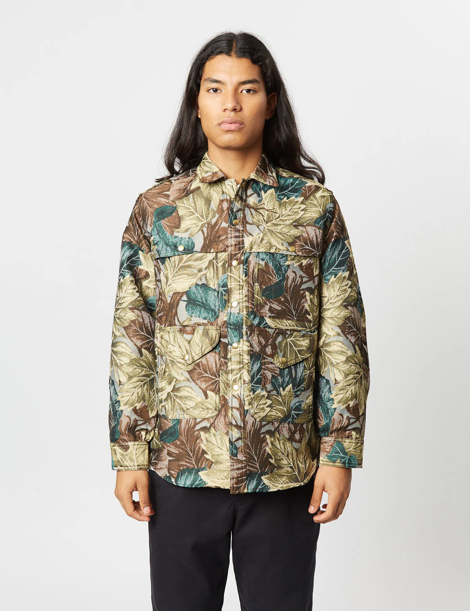 Beams Plus Adventure Shirt I (Camo) - Olive Green sold by Article London